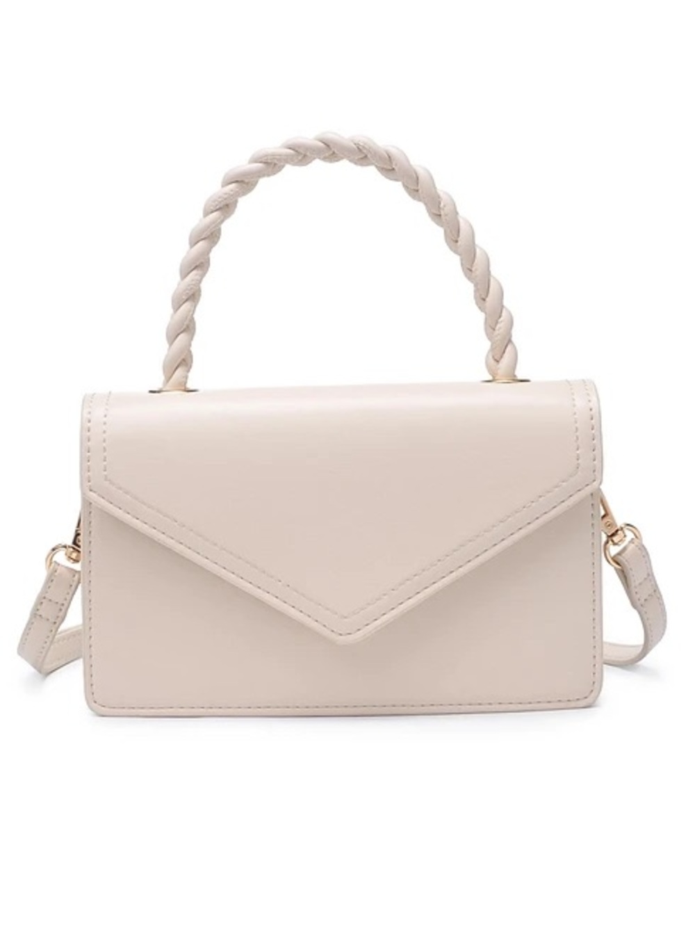 Urban Expressions Ivory Braided Top Handle Crossbody - NWT